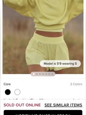 NWT ALO Yoga Sunshine Breezy Short